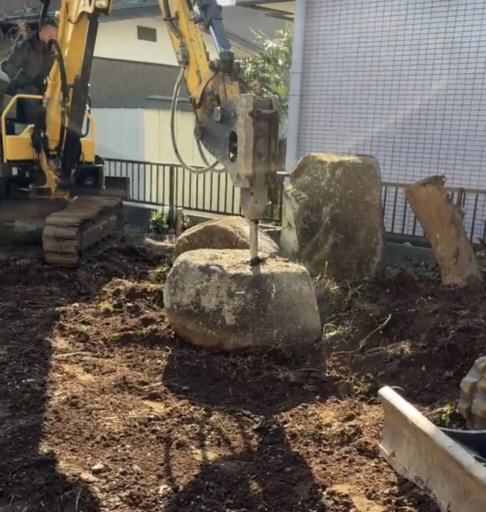 庭石撤去