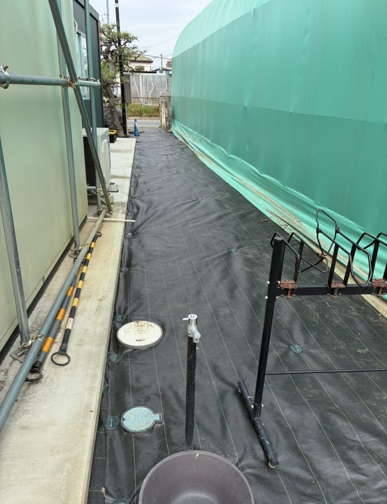 防草シート施工