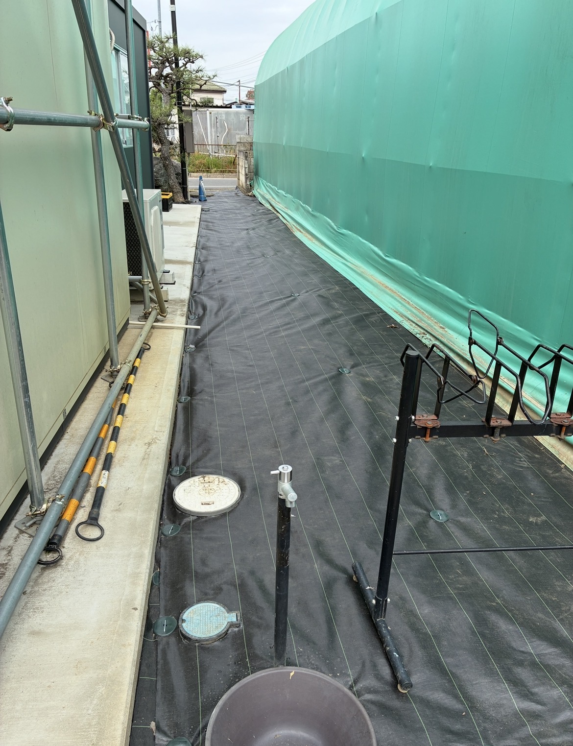 防草シート施工